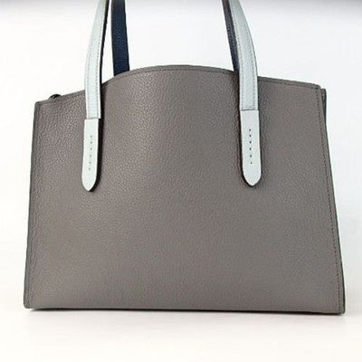 Coach Python Pattern 2way Shoulder Bag Handbag Zip bag Grey Lrather Women's