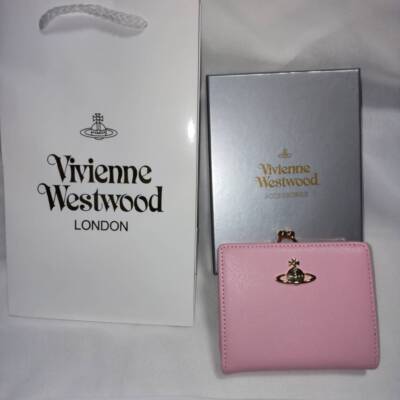 chose 3color Vivienne Westwood Bi-fold Wallet 88VV706 Black Rose Pink