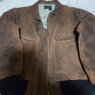 used size 40 AVIREX  Type G-2 Men's Flight jacket 80's rider's jacket brown