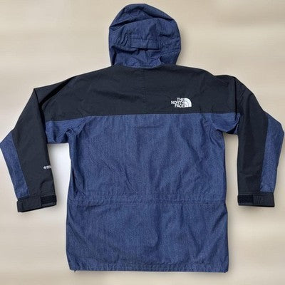 THE NORTH FACE Mountain Light Denim Jacket mountain parka Size M Navy Nylon