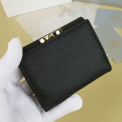 see description Multicolor Vivienne Westwood tri-fold wallet Card Pocket Leather