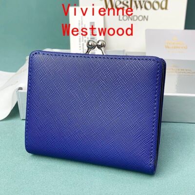 Vivienne Westwood Bi-fold Wallet Clasp Wallet Tri-fold 43V631 Blue