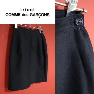 Trico Comme Des Garcons Tricot Nylon/Polyester Knit Skirt Short Dark navy