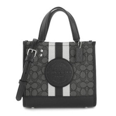 COACH C7083 Mini Tote Bag Canvas x Leather Black Smoke Women's New Unused
