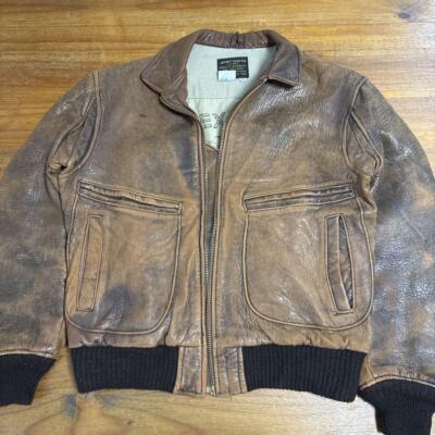 used size 40 AVIREX  Type G-2 Men's Flight jacket 80's rider's jacket brown
