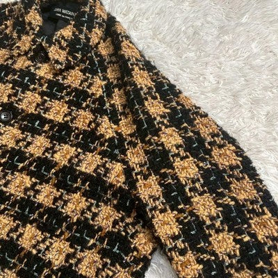 Junya Watanabe Comme des Garçons tweed coat from 2000s oversized silhouette S