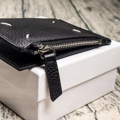 Margiela Maison Margiela Bi-fold Wallet with Coin Purse Unisex Black Outlet