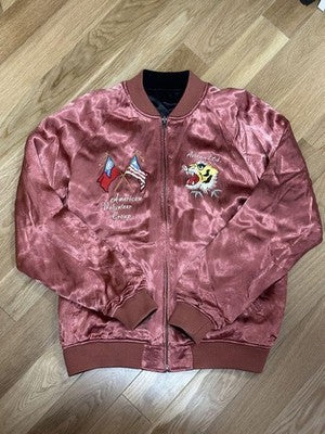 AVIREX Flying Tiger Reversible Sukajan Jacket Pink and Black Size L embroidery