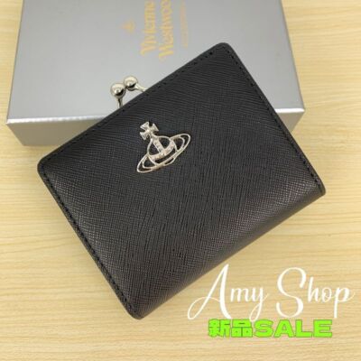 Vivienne Westwood Leather Multi-Card Pocket Snap button closure Wallet NEW