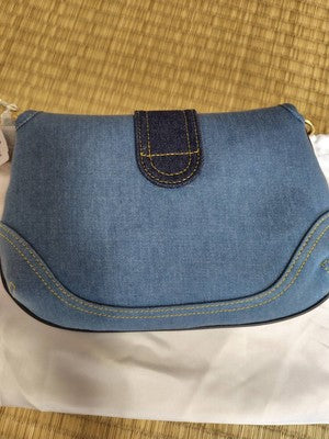 COACH Soho Shoulder Bag Upcycled Repurposed Denim Blue CR737 outlet
