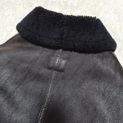 AVIREX Flight Jacket B-3 Mouton Sheep Leather Black 36 Made in America