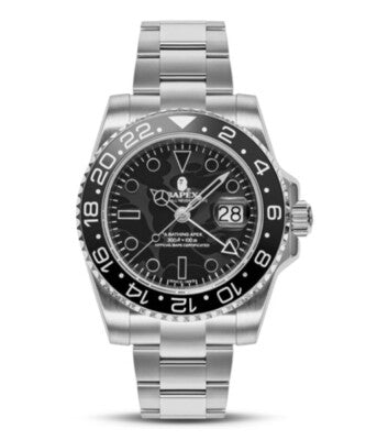 see decription A BATHING APE wristwatch TYPE 2 BAPEX COLOR CAMO Black Red B