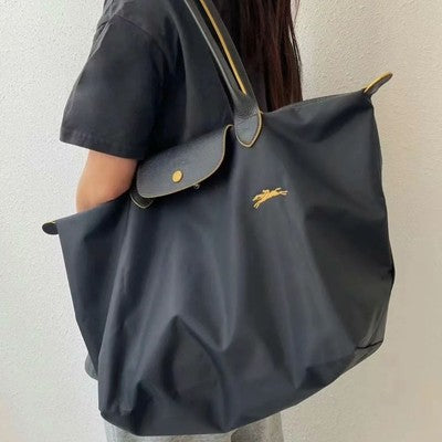 see description 3Size Longchamp Le Pliage Tote Bag Handbag Nylon bag Black