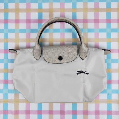 Longchamp Le Pliage S  Tote Bag Handbag collapsible Outlet Ivory NEW