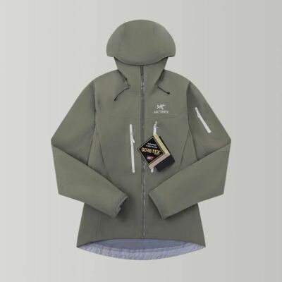 see description sizeS-XL Arcteryx Water Windproof Zip Front Jacket Grade Green