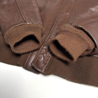 AVIREX A-2 Horse Leather Flight Jacket rider's jacket Brown Size 40/L
