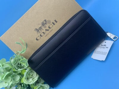 COACH Long Wallet Wallet SNOOPY Black Accordion Gift Fashion Women Men F53773