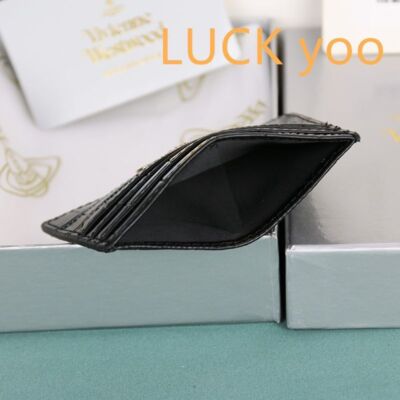 Vivienne Westwood Short Wallet Embossed Card Holder Leather Money 14266 Black