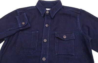 check description Long-sleeved shirt MZLS1070 Plain indigo dobby heavyweight