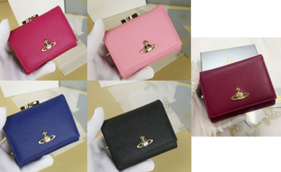 check description 5colors Vivienne Westwood Leather Multi-Card Pocket Wallet NEW