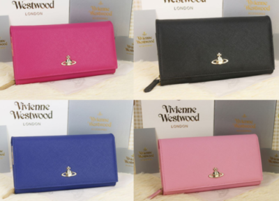 chose 4collors Vivienne Westwood Long Wallet Bi-fold Wallet 64VV406