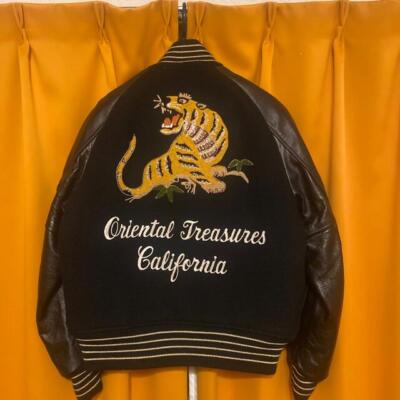 size 36 38 40 WHITESVILLE Award Varsity jacket Men WV10936/937 black tiger Used