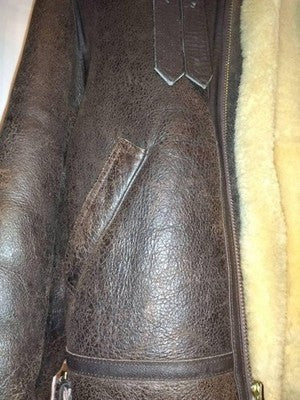 AVIREX TYPE B-3 17755 Genuine Leather Flight Jacket Dark Brown Size M/38