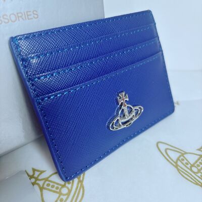 Vivienne Westwood Card Case 933VW168 Wallet Embossed Card Holder Blue