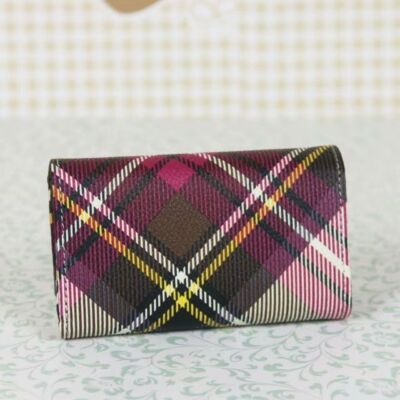 chose 2colors Vivienne Westwood Wallet Check Pattern Key Case Tri-fold 69VV305