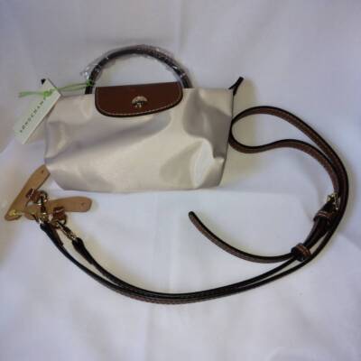Longchamp XS size Tote Bag Handbag nylon bag Shoulder bag Ivory/PAPIER
