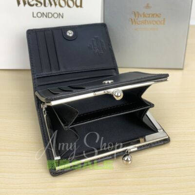 Vivienne Westwood Crocodile Pattern snap button closure Pocket Women's Wallet C