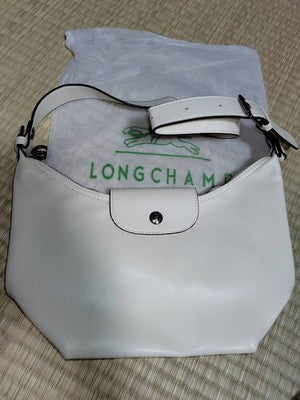 LONGCHAMP mini tote bag 2WAY shoulder bag Handbag White Leather Women's fashion