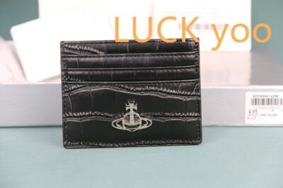 Vivienne Westwood Short Wallet Embossed Card Holder Leather Money 14266 Black