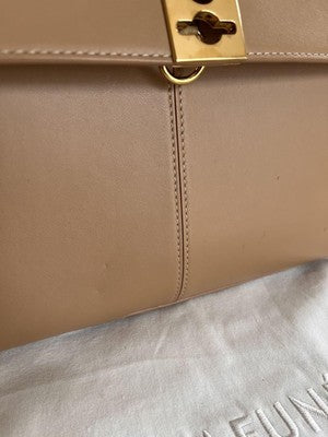 CAFUNÉ leather shoulder bag Stance Bag large with metal fittingssp brown