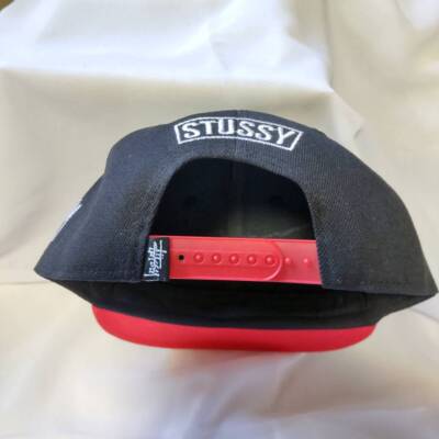 check description chose color STUSSY Snapback Cap Hat black Gray White Red acs