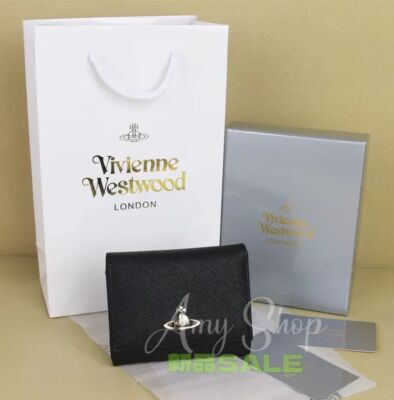 Vivienne Westwood Folding clasp tri-fold wallet Multi-Card Pocket Leather