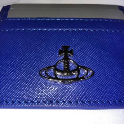 Vivienne Westwood Card Case 933VW168 Wallet Embossed Card Holder Blue