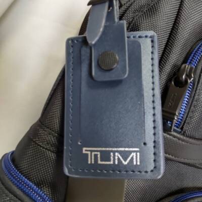 TUMI ALPHA3 Brief Pack Backpack Business Nylon Black Blue Line