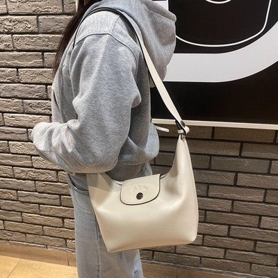 LONGCHAMP mini tote bag 2WAY shoulder bag Handbag White Leather Women's fashion
