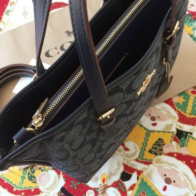 COACH CH228 Mollie Tote 25 2way Chambray Tote Signature Denim 2WAY Outlet New JP