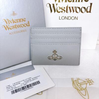 Vivienne Westwood Card Case 933VW168 Wallet Embossed Card Holder grey