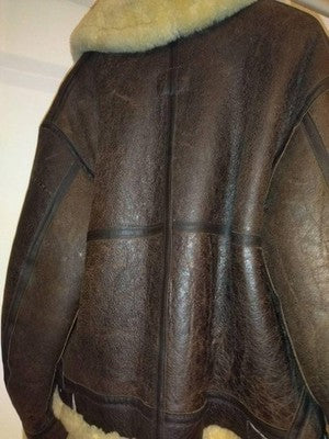 AVIREX TYPE B-3 17755 Genuine Leather Flight Jacket Dark Brown Size M/38
