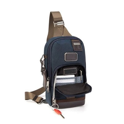 tumi Deluxe Brief Pack Shoulder Bag Business Nylon Blue 2223402