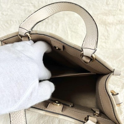 Coach C8417 Handbag Shoulder Bag White Khaki one item only From JAPAN New item