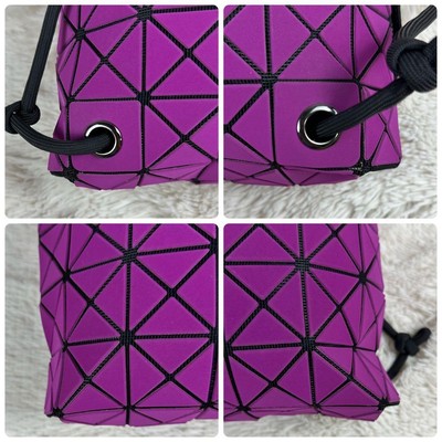 Bao Bao Issey Miyake leather backpack bicolor drawstring Gray Purple used