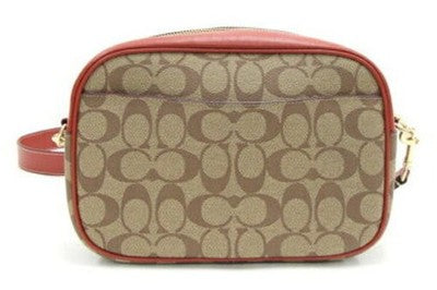 Coach Shoulder Bag PEANUTS Collaboration Jamie Camera Bag CF304 Beige Brown PVC