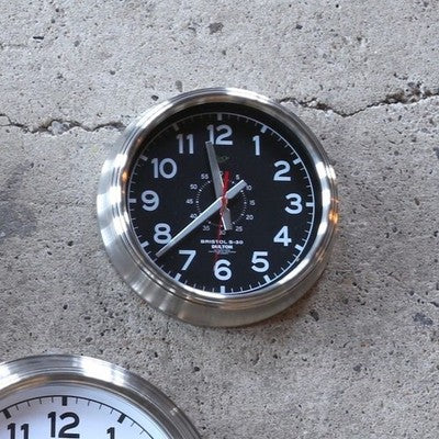 Dulton Bristol S-30 Wall Clock Black K725-925BD Stainless steel glass