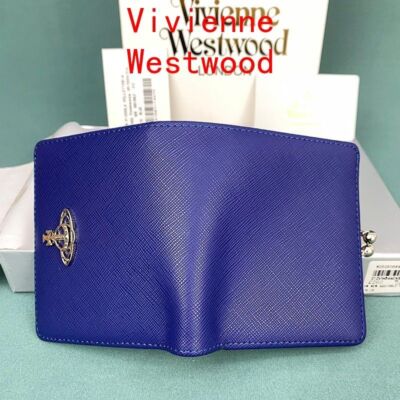 Vivienne Westwood Bi-fold Wallet Clasp Wallet Tri-fold 43V631 Blue
