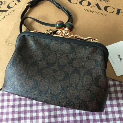 Coach Bag CE617 Brown Black Multi Chain Bag Shoulder Bag Women's Bag 2 Way Bag