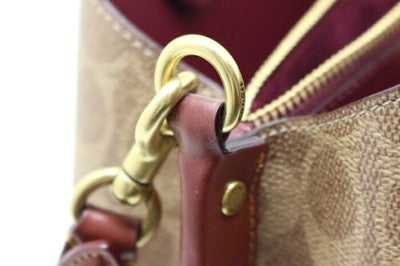 COACH Willow Bucket Bag Signature Canvas C3890 Tan Last Outlet NEW